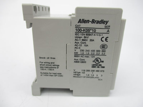 ALLEN BRADLEY 100-K05KF10 SER. A 230V (WH) NSMP
