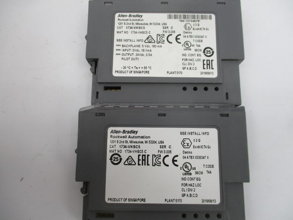ALLEN BRADLEY 1734-VHSC5 SER. C F/W 3.005 5VDC 0.5A NSMP