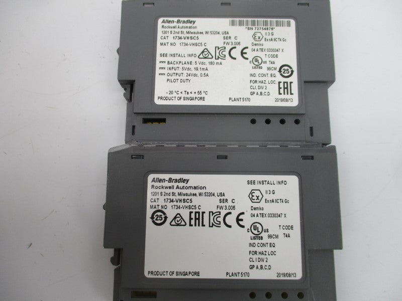 ALLEN BRADLEY 1734-VHSC5 SER. C F/W 3.005 5VDC 0.5A NSMP