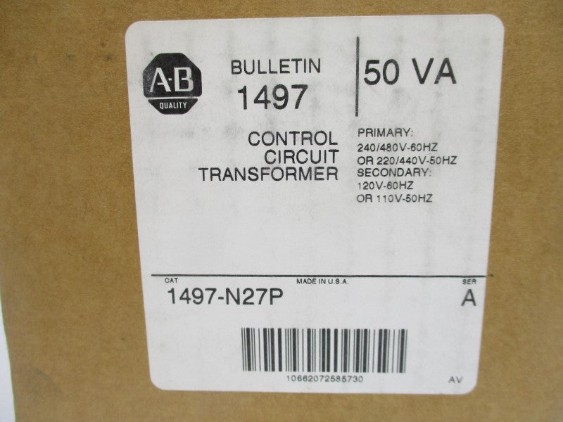 ALLEN BRADLEY 1497-N27P SER. A 220/480V (BR/WH) NSMP