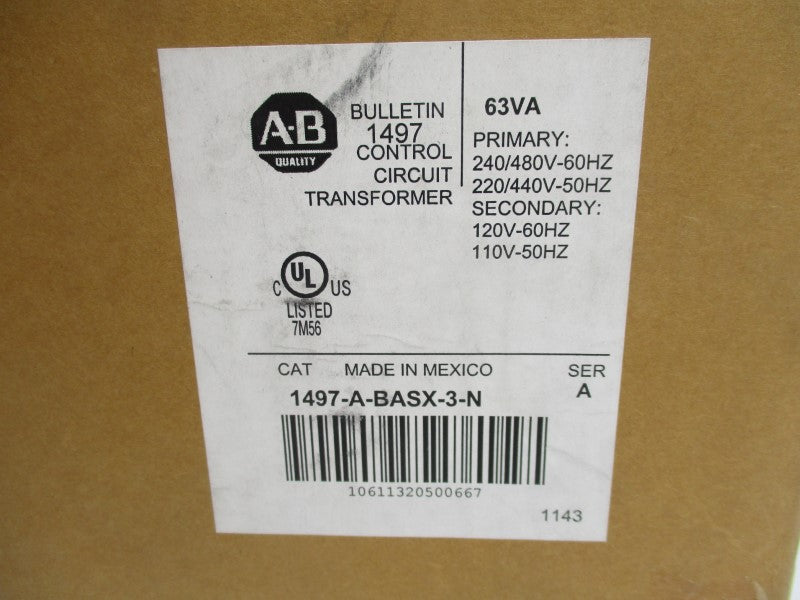 ALLEN BRADLEY 1497-A-BASX-3-N SER. A 220/480V (BR/WH) NSMP