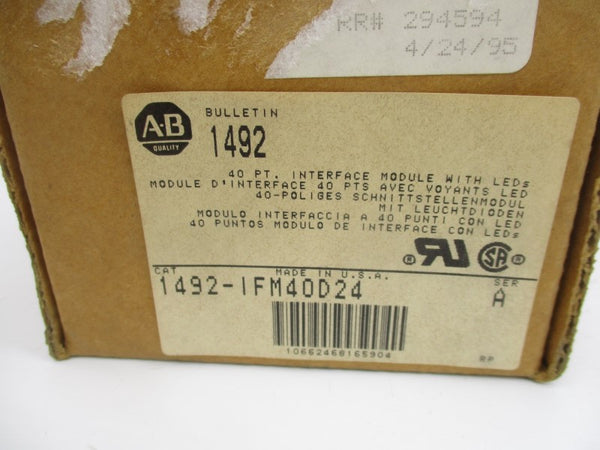 ALLEN BRADLEY 1492-IFM40D24 SER. A 10-30VAC/DC REV. A (BR/WH) NSMP