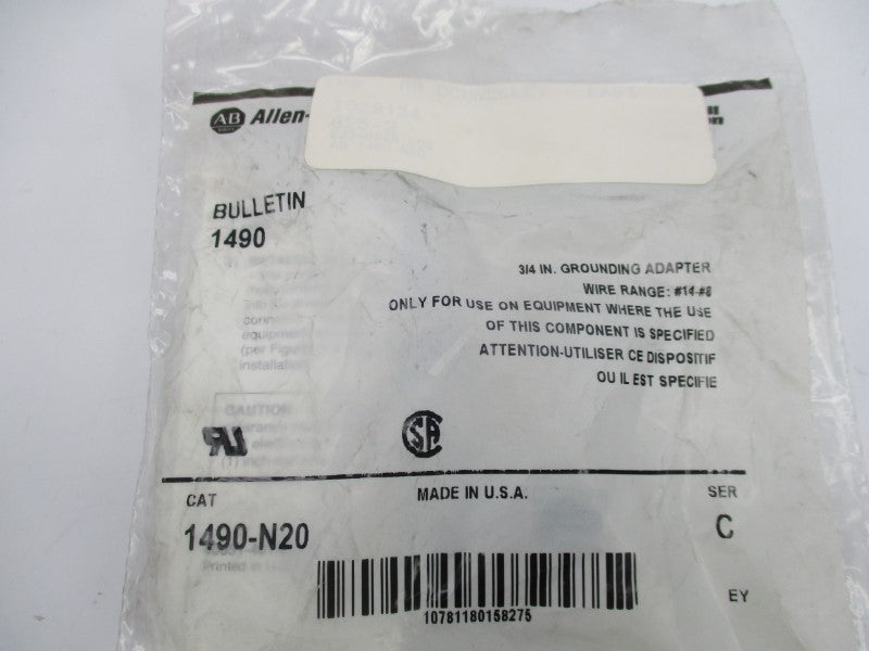 ALLEN BRADLEY 1490-N20 SER. C 3/4" NSMP