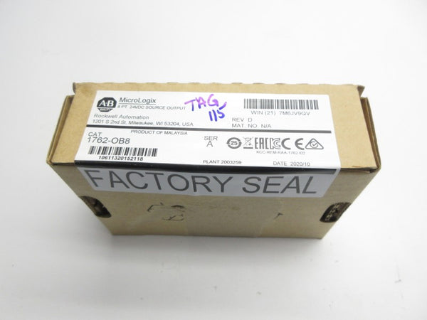 ALLEN BRADLEY 1762-OB8 SER. A DATE: 2020 REV. D NSFS