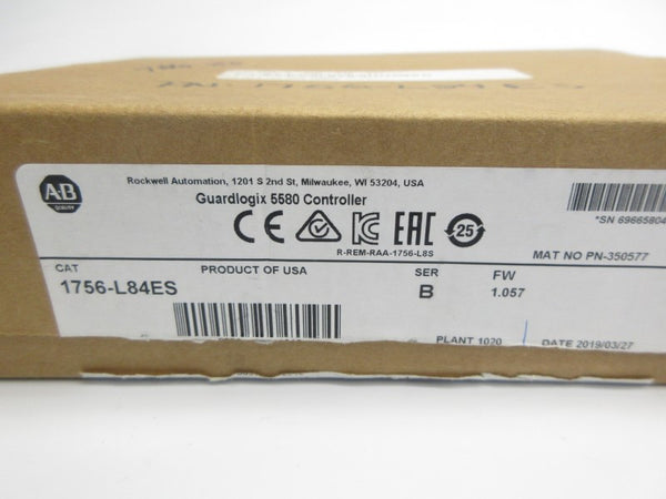 ALLEN BRADLEY 1756-L84ES SER. B F/W 1.057 (NO KEY) NSMP