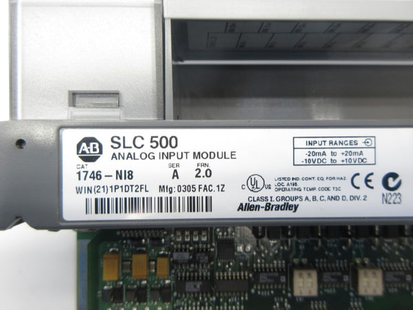 ALLEN BRADLEY 1746-NI8 SER. A F/W 2.0 10VDC (NO TERMINAL) NSNP
