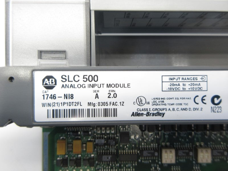 ALLEN BRADLEY 1746-NI8 SER. A F/W 2.0 10VDC (NO TERMINAL) NSNP