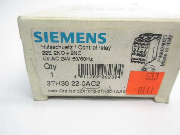 SIEMENS 3TH3022-0AC2 24V NSMP