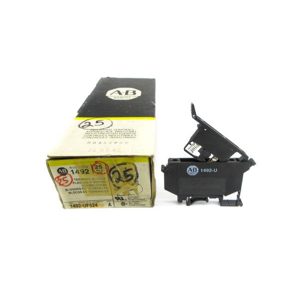 ALLEN BRADLEY 1492-UF524 SER. A (PKG OF 25) (BK/YL) NSMP