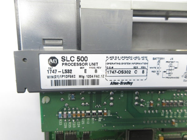 ALLEN BRADLEY 1747-L532 SER. E F/W 8 24VDC (NO KEY) NSNP