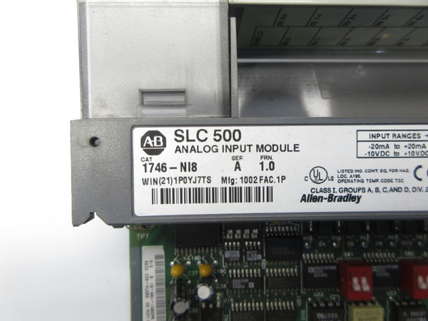 ALLEN BRADLEY 1746-NI8 SER. A F/W 1.0 10VDC (NO TERMINAL) UNMP