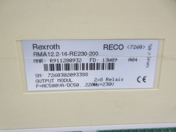 REXROTH RMA12.2-16-RE230-200 R911280932 500VAC NSNP