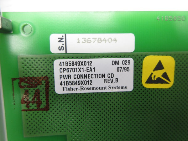 FISHER-ROSEMOUNT CP6701X1-EA1 41B5849X012 REV. B NSNP