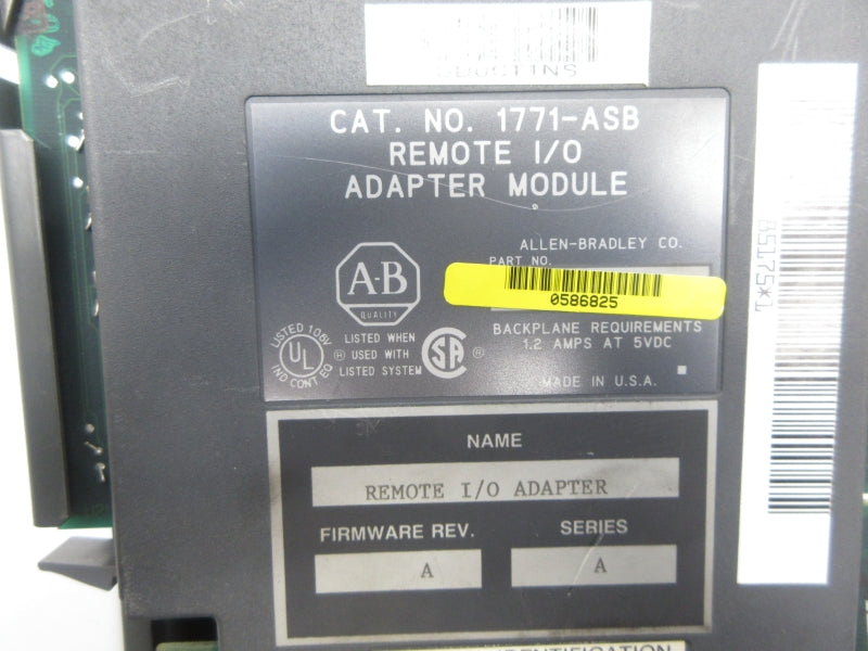 ALLEN BRADLEY 1771-ASB SER. A F/W A UNMP