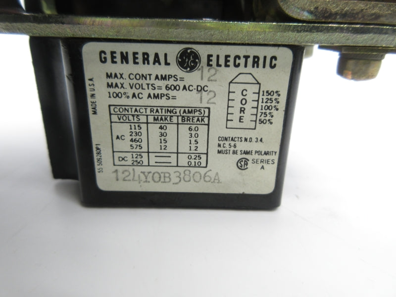 GENERAL ELECTRIC 124YOB3806A 600VAC NSNP