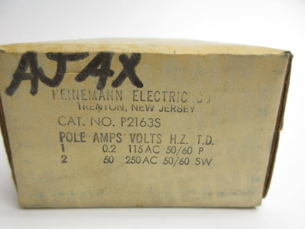 HEINEMANN ELECTRIC P2163S 115/250VAC 0.2A NSMP