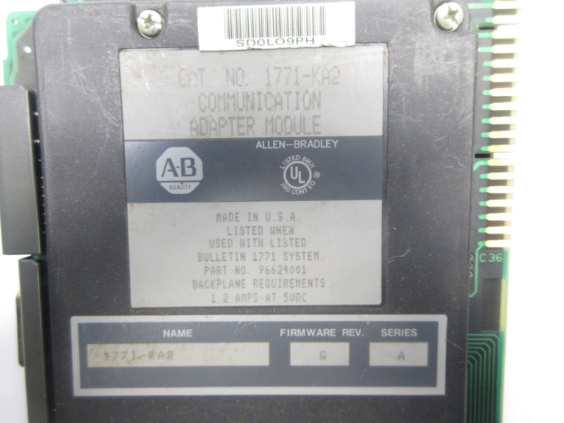 ALLEN BRADLEY 1771-KA2 SER. A F/W G UNMP