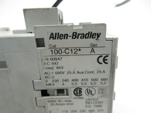 ALLEN BRADLEY 100-C12B SER. A 440/480V UNMP