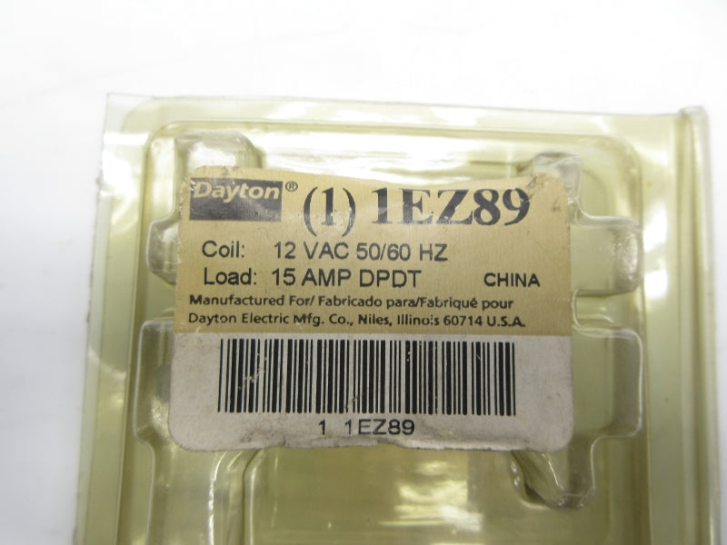 DAYTON 1EZ89 12VAC 15A NSMP