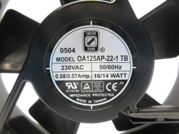 ORION FANS OA125AP-22-1TB 230VAC 0.08/0.07A NSNP