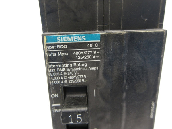 SIEMENS BQD215 277V 15A NSNP