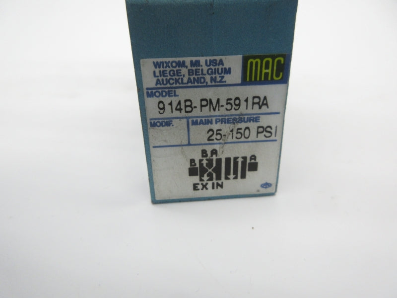 MAC 914B-PM-591RA 24VDC 25-150PSI NSNP