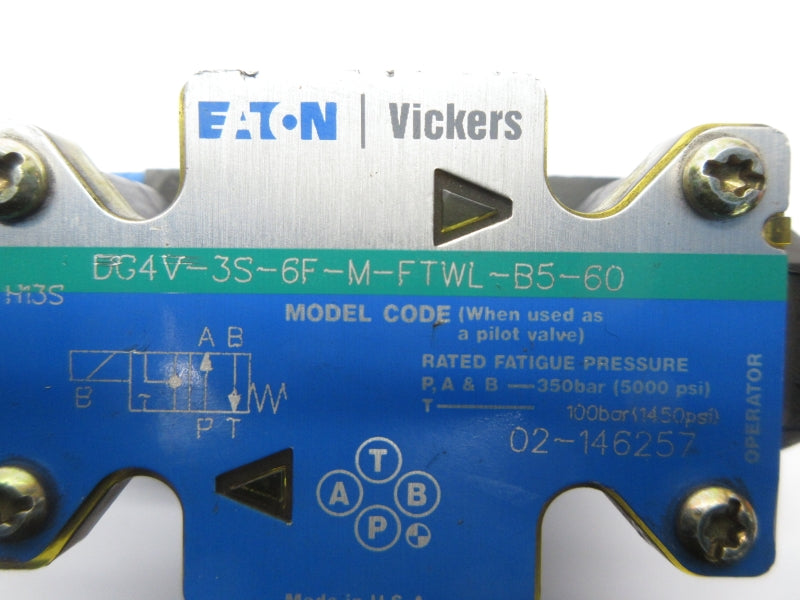 EATON DG4V3S6FMFTWLB560 02-146257 110/120V .48/.46A 5000PSI NSNP