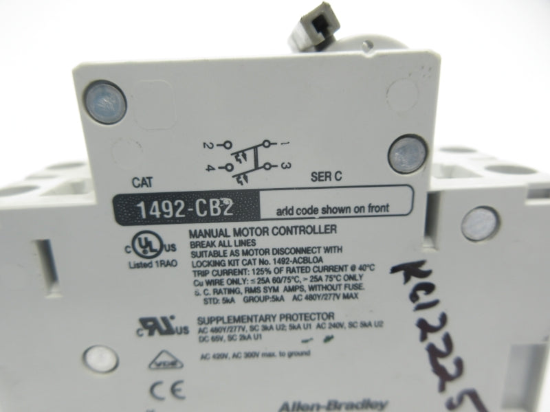 ALLEN BRADLEY 1492-CB2H100 SER. C 277V 100A UNMP