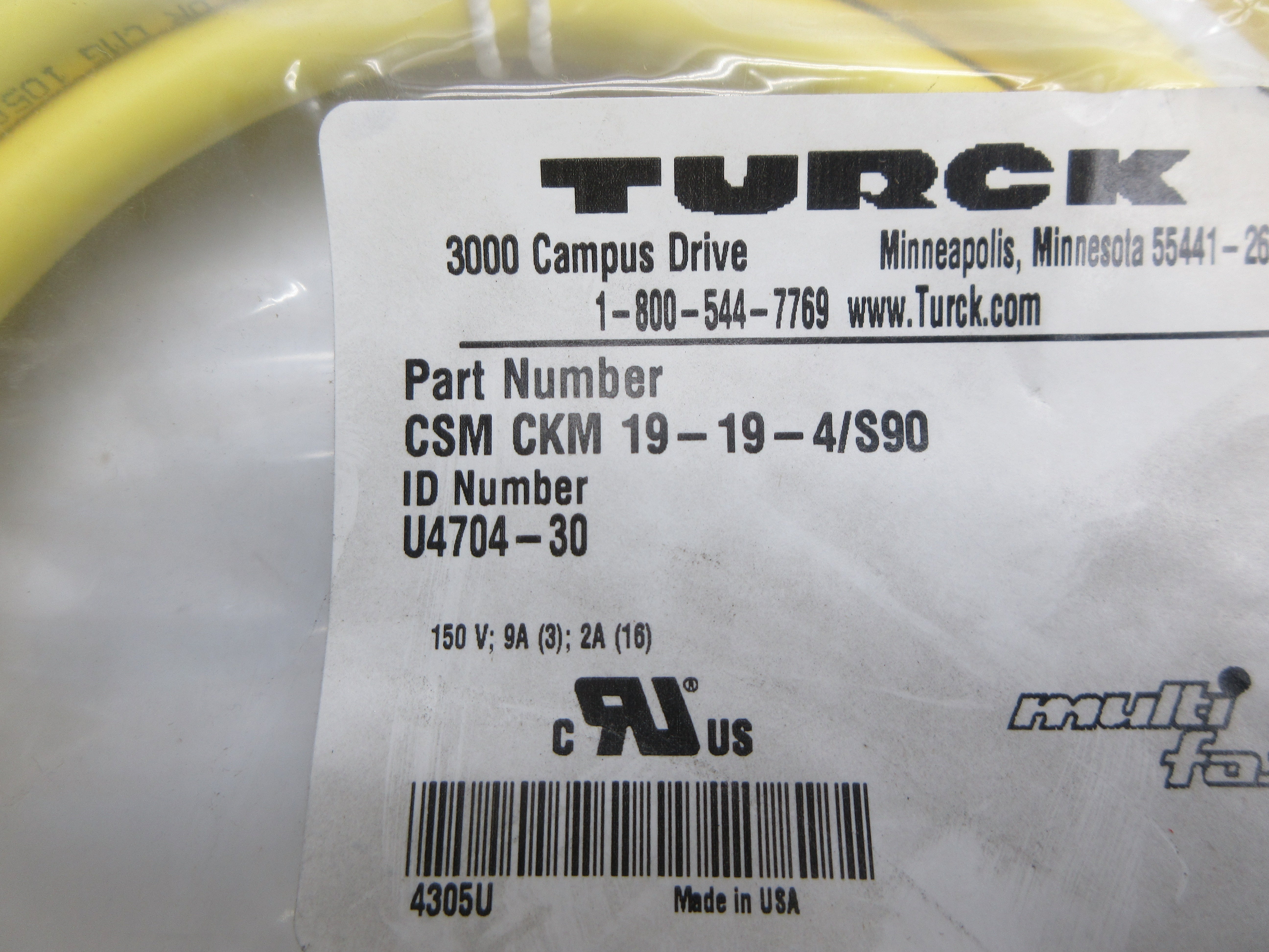 TURCK CSMCKM19-19-4/S90 U4704-30 NSMP