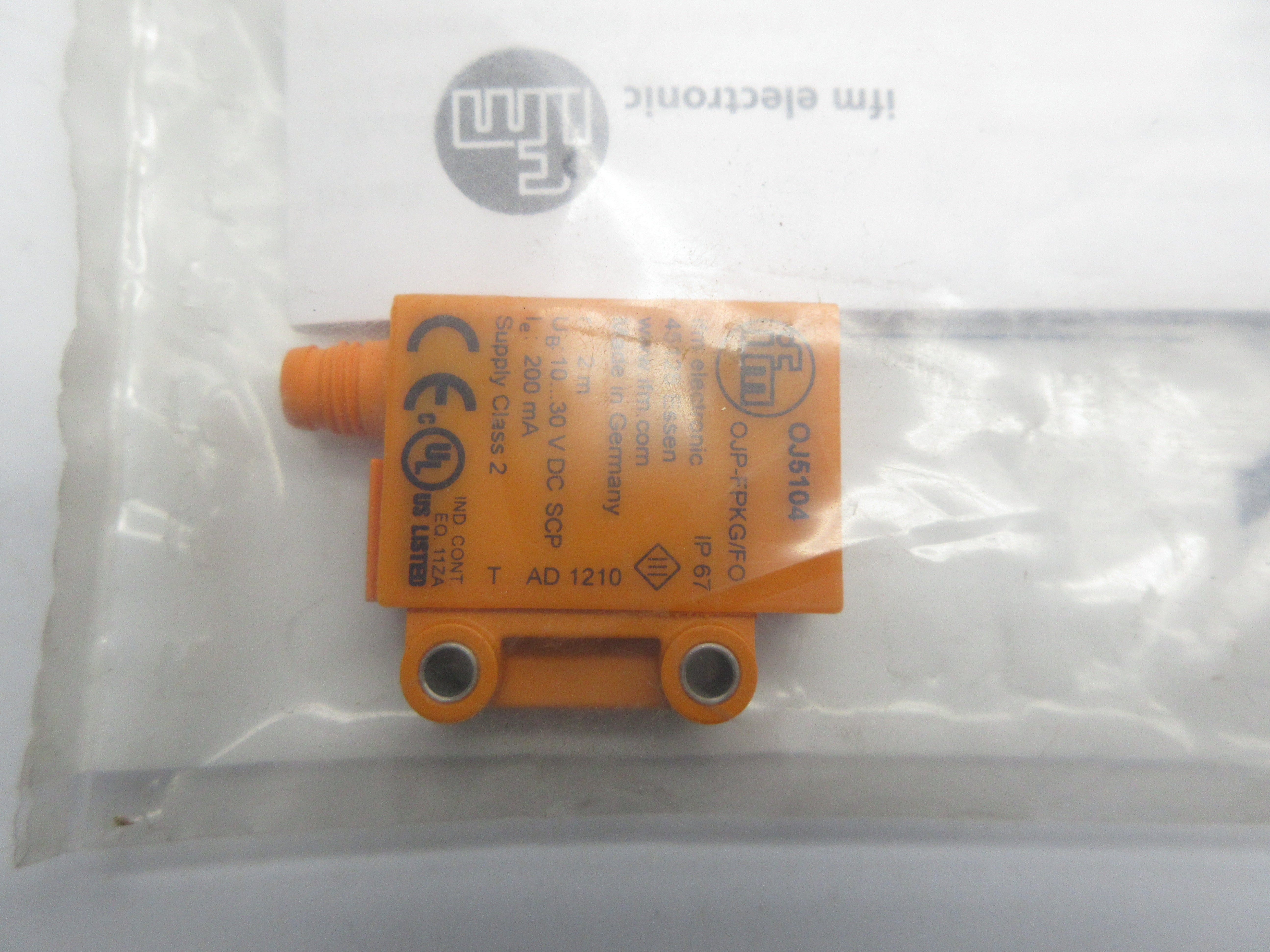 IFM EFECTOR OJ5104 OJP-FPKG/FO/AS NSMP