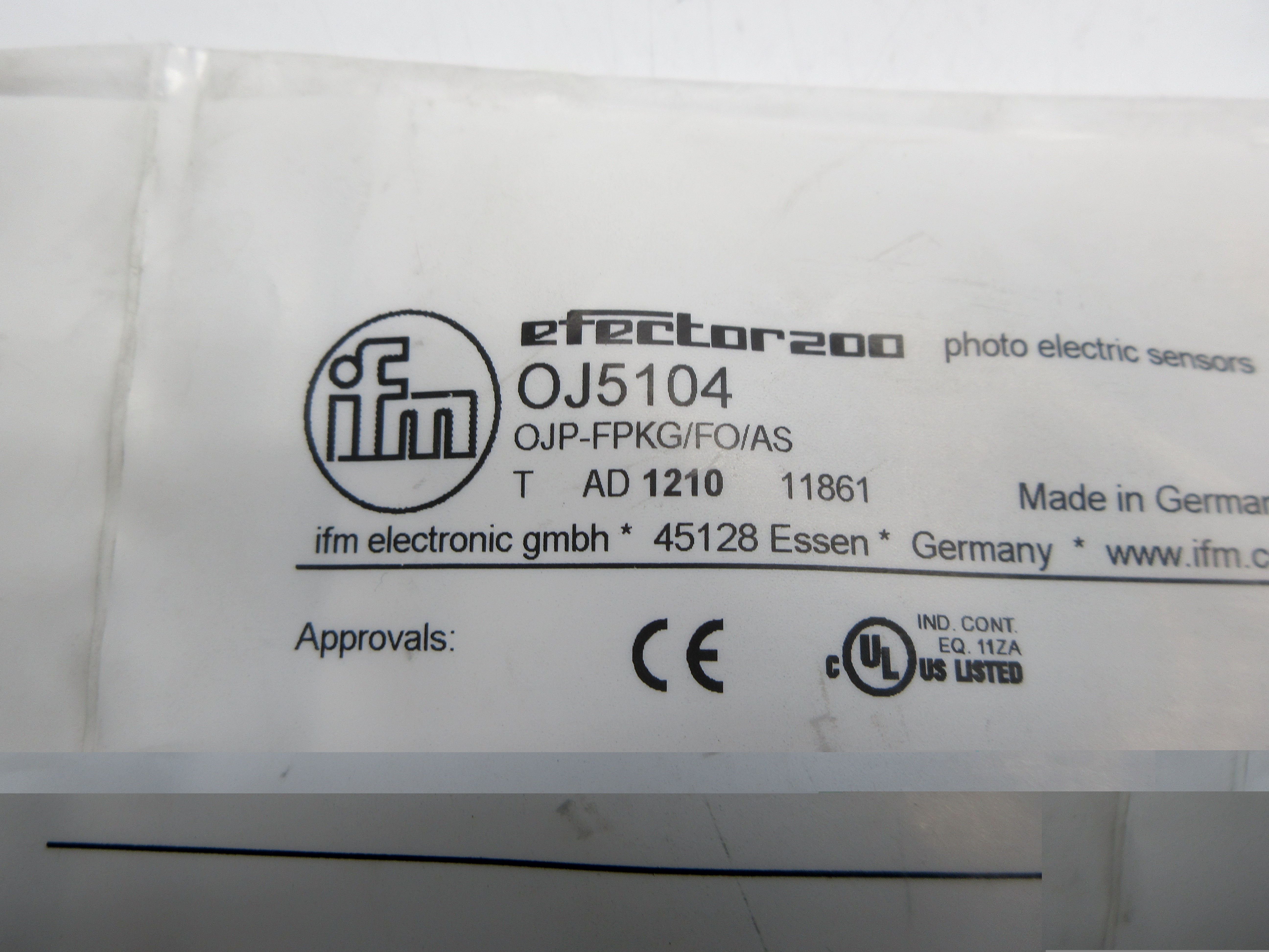 IFM EFECTOR OJ5104 OJP-FPKG/FO/AS NSMP