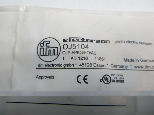 IFM EFECTOR OJ5104 OJP-FPKG/FO/AS NSMP