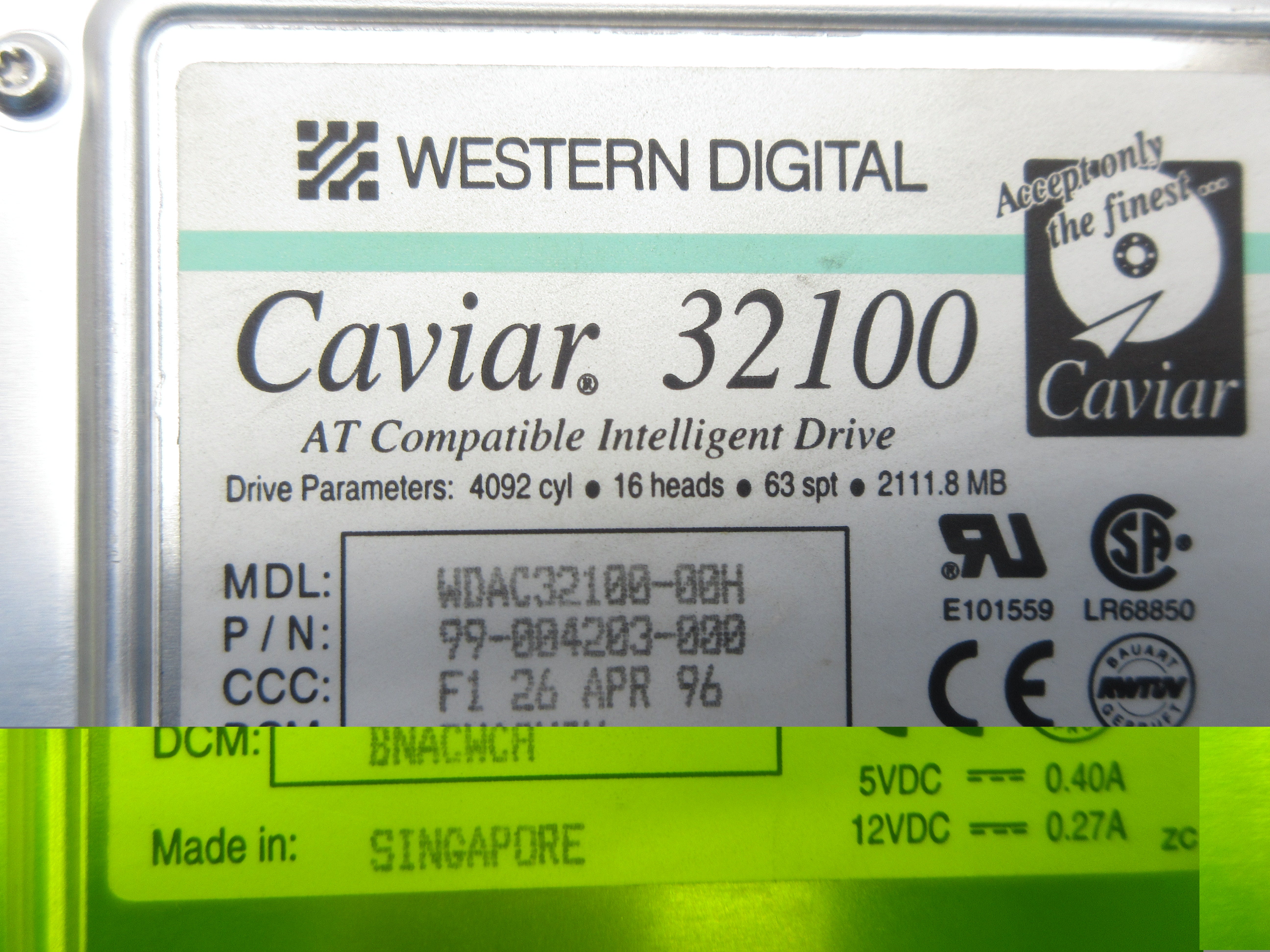 WESTERN DIGITAL WDAC32100-00H NSNP