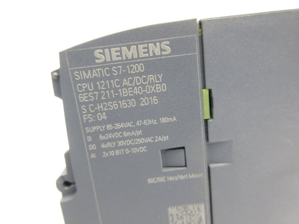 SIEMENS 6ES7 211-1BE40-0XB0 85-264VAC NSNP