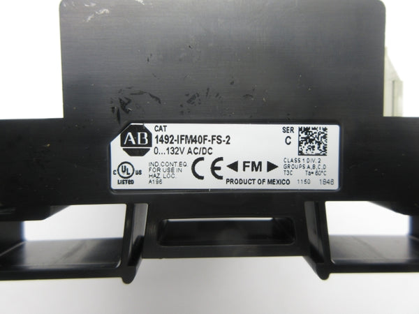 ALLEN BRADLEY 1492-IFM40F-FS-2 SER. C 0-132VAC/DC NSNP