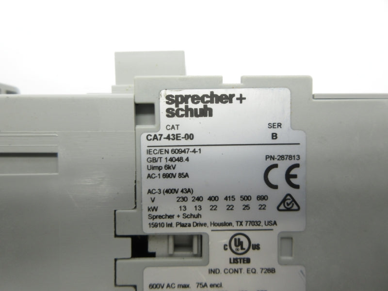 SPRECHER+SCHUH CA7-43E-00-24E SER. B 24VDC NSNP