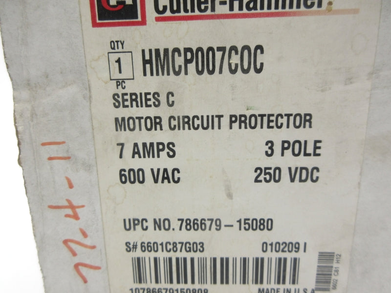 CUTLER-HAMMER HMCP007C0C SER. C 600VAC 7A NSMP