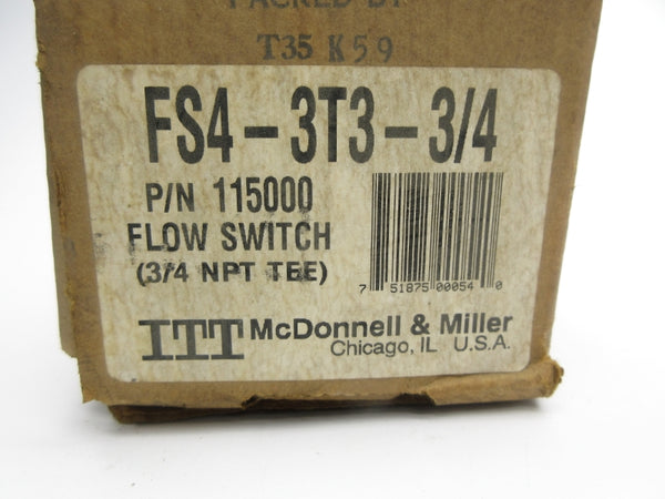 MCDONNEL & MILLER 115000 FS4-3T3-3/4 115/230VAC 7.4/3.7A NSMP