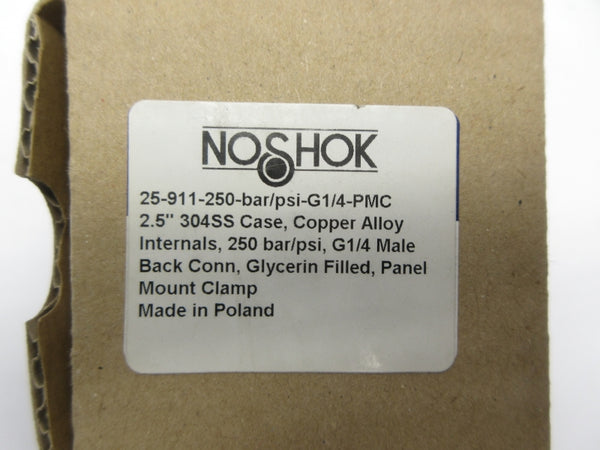 NOSHOK 25-911-250-BAR/PSI-G1/4-PMC 3000PSI NSMP