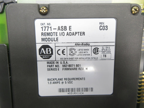 ALLEN BRADLEY 1771-ASB SER. E REV. C03 NSNP