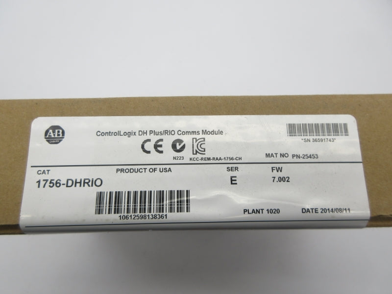 ALLEN BRADLEY 1756-DHRIO SER. E F/W 7.002 DATE: 2014 NSFS