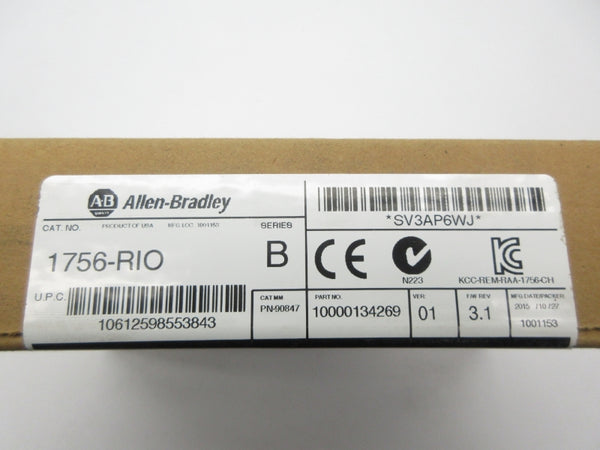 ALLEN BRADLEY 1756-RIO SER. B F/W 3.1 DATE: 2015 NSFS