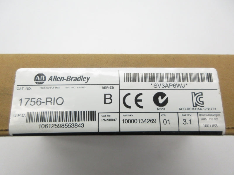 ALLEN BRADLEY 1756-RIO SER. B F/W 3.1 DATE: 2015 NSFS