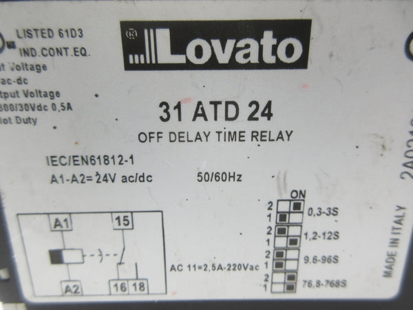 LOVATO 31ATD24 24VAC/DC NSNP