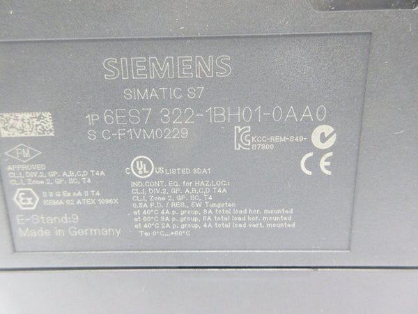 SIEMENS 6ES7322-1BH01-0AA0 24VDC 0.5A NSNP