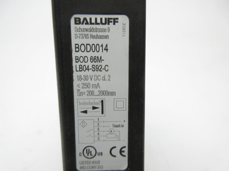BALLUFF BOD66M-LB04-S92-C BOD0014 18-30VDC UNMP