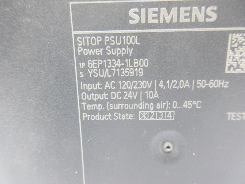 SIEMENS 6EP1334-1LB00 120/230VAC 4.1/2.0A NSNP