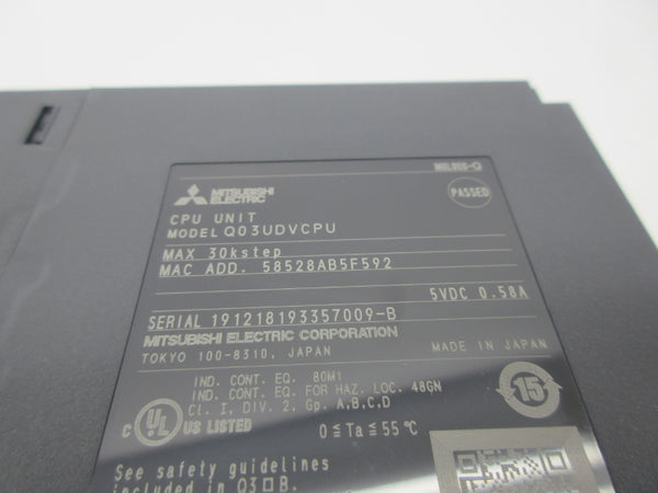 MITSUBISHI ELECTRIC Q03UDVCPU 5VDC 0.58A NSNP