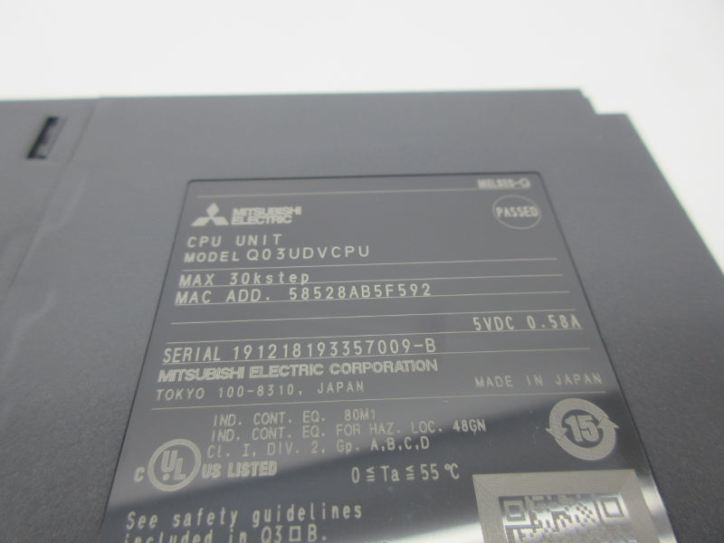 MITSUBISHI ELECTRIC Q03UDVCPU 5VDC 0.58A NSNP