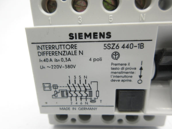 SIEMENS 5SZ6440-1B 220-380V 0.3A NSNP